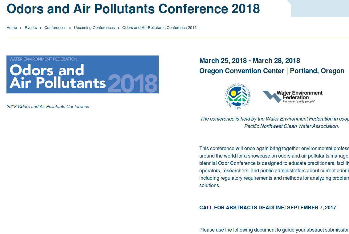 wef odors 2018